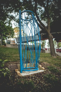 Blue Vertical Sculpture