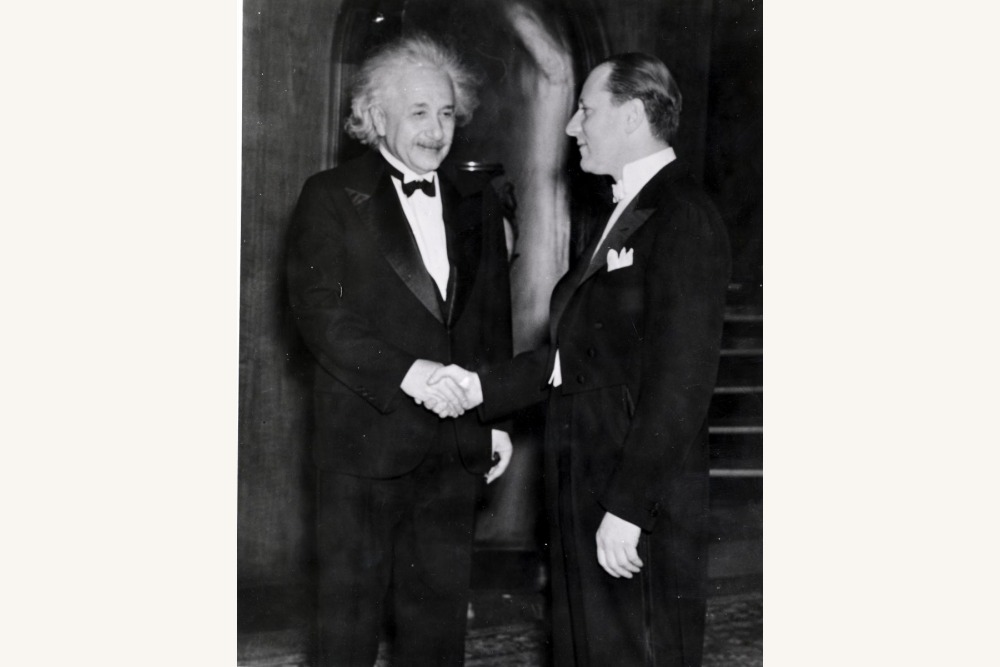 Fred Mann with Einstein